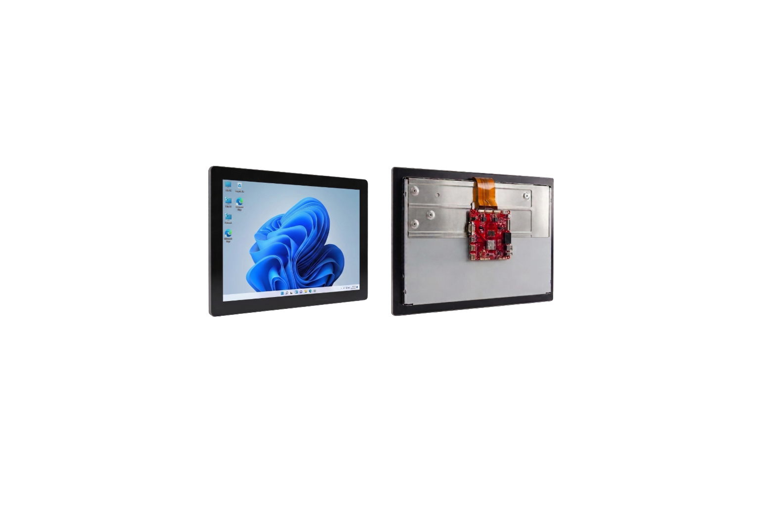 Touch display module with touch panel bonded to an LCD