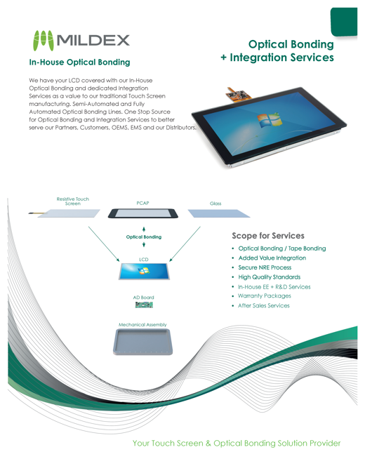 Optical bonding brochure cover
