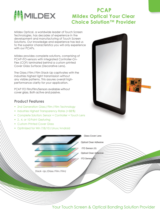 PCAP touch-screen brochure cover