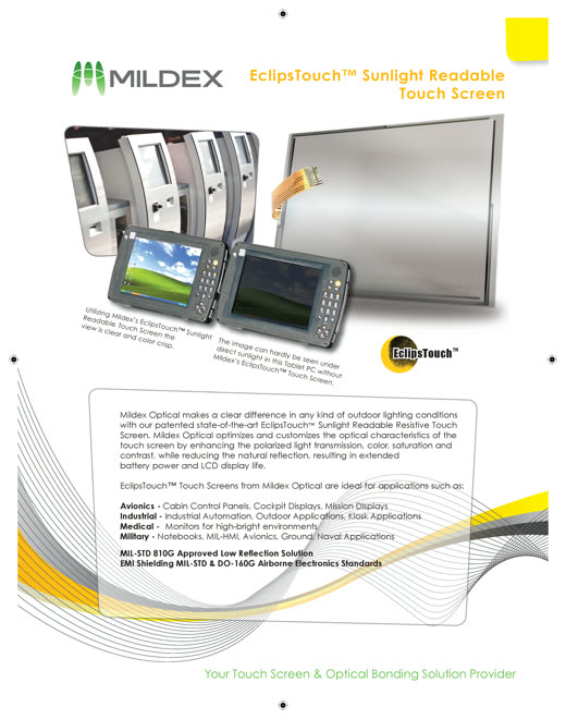 Sunlight-readable display brochure cover