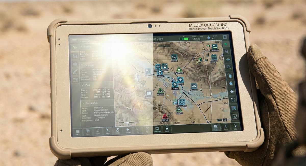 Sunlight-readable display operating outdoors