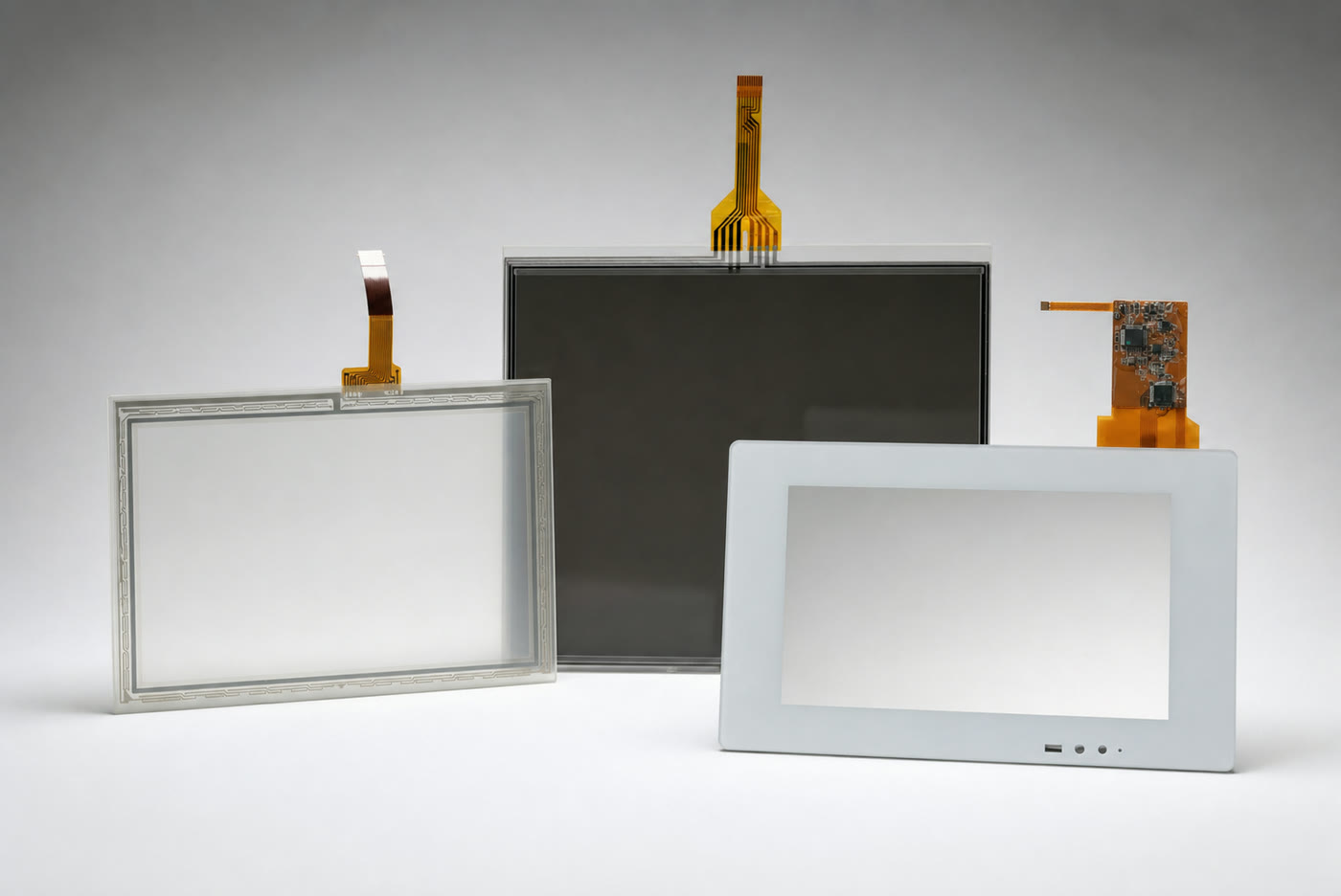 Mildex touch-screen components including cover, sensor, and controller