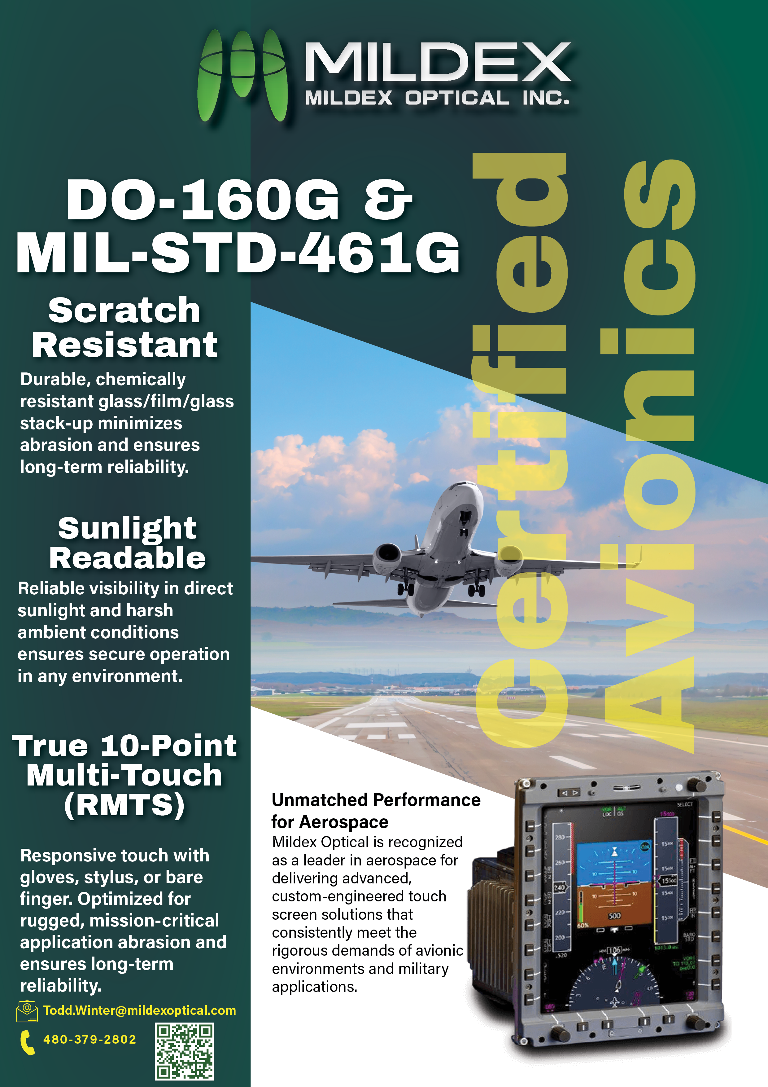 Mildex avionics display flyer