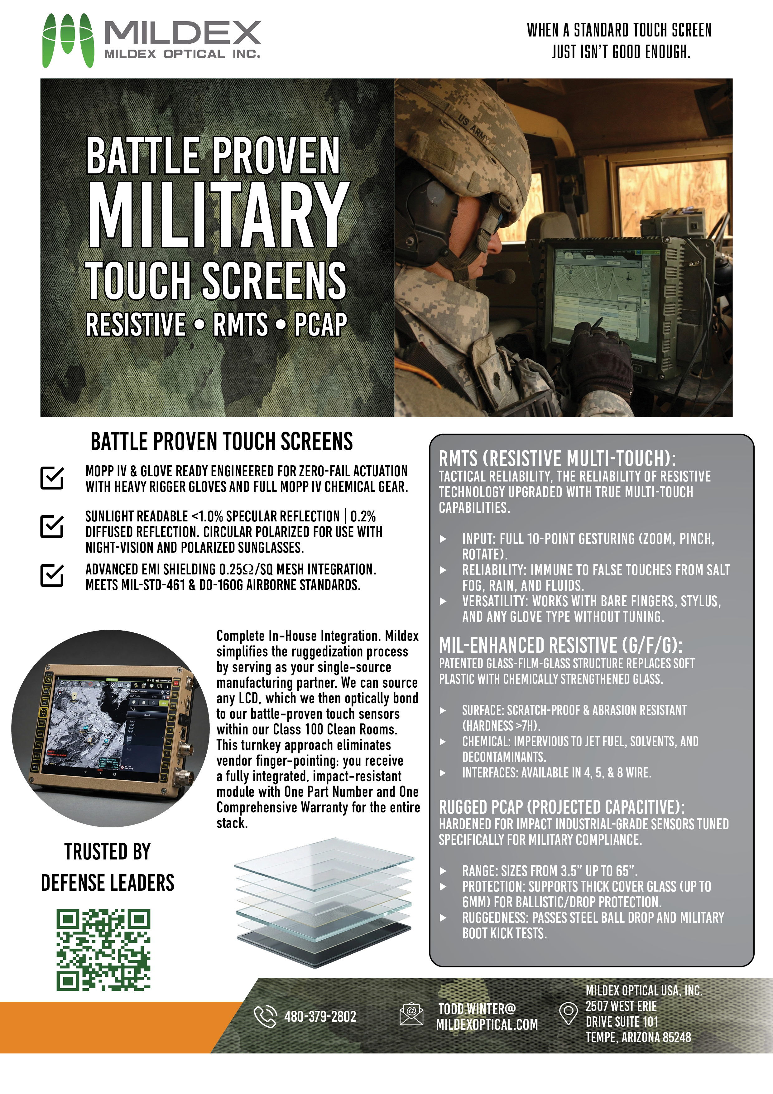 Mildex military display flyer