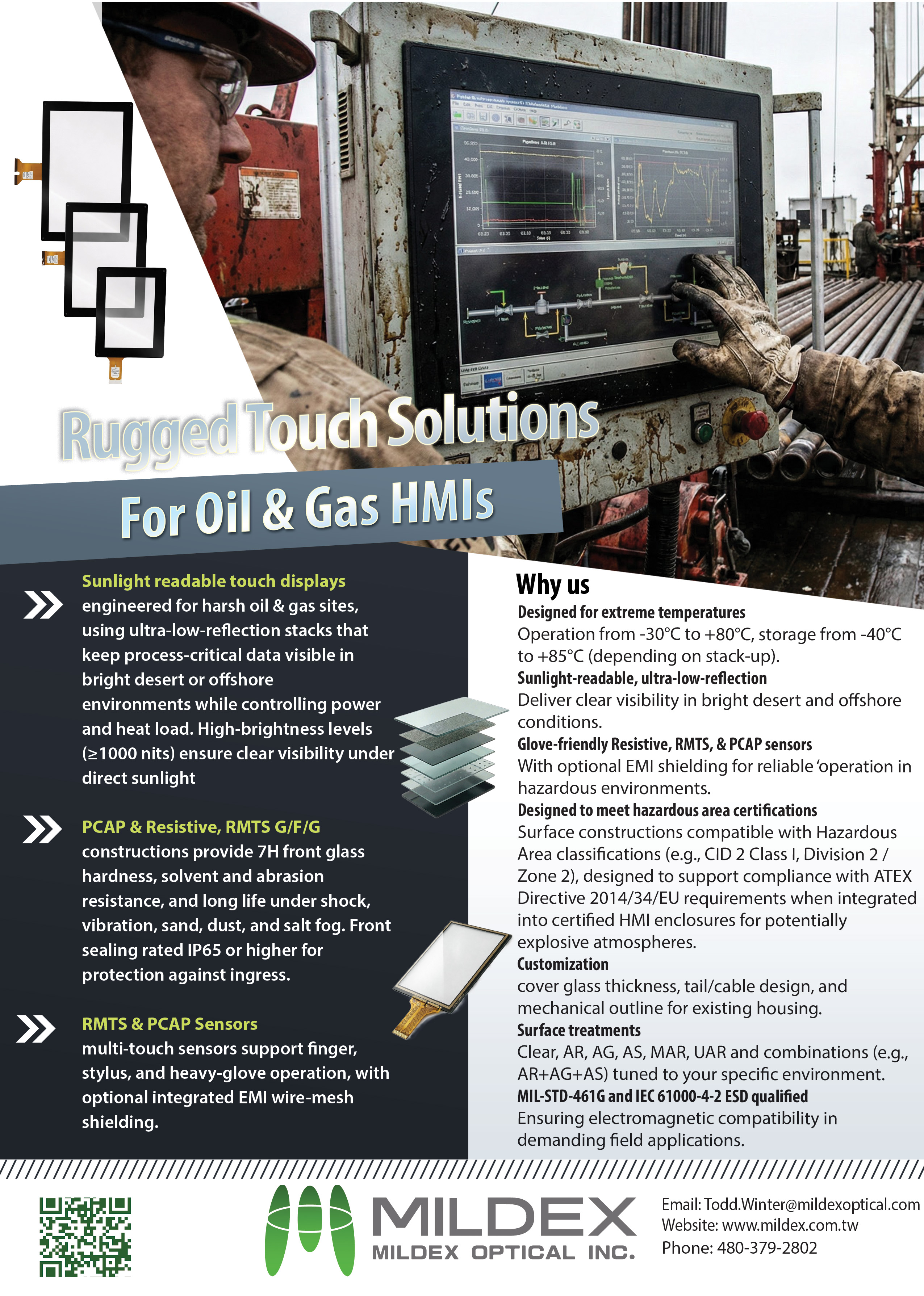 Mildex oil and gas display flyer